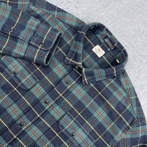 Faherty Legend Sweater Shirt Men's XXL Mossy Elm Plaid Soft Button Up LS Shacket